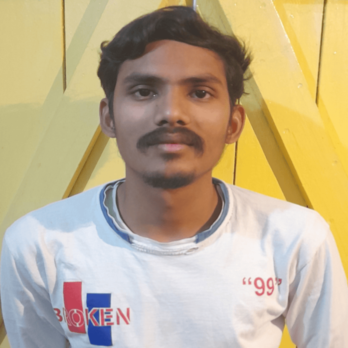 <center><b><div style="color:darkblue;font-size:20px;">Subho Sarkar</div></b></center> <br>
<center><div style="color:skyblue;font-size:15px;">Stock Manager & Delivery</div></center>
<br>
<center><div style="color:grey;font-size:15px;">Looks after Stock management and ensures Home Delivery is done efficiently.</div></center>